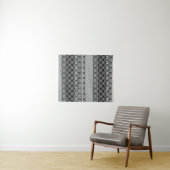 Schwarzweißpatchwork mit Spitze Wandteppich (Beispiel (Horizontal))