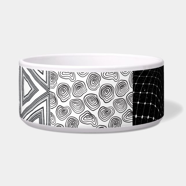 Schwarzweißpatchwork Napf (Vorderseite)