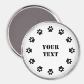 Schwarzweißpaws-Kühlschrank-Magnet Magnet (Vorderseite/Rückseite)