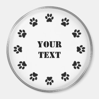 Schwarzweißpaws-Kühlschrank-Magnet Magnet