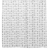 Schwarzweißpfeile. Modern skandinavisch Duschvorhang (Vorderseite)