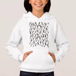 Schwarzweißpinguin-Muster Hoodie
