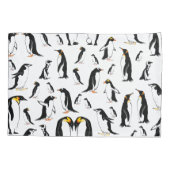 Schwarzweißpinguin-Muster Kissenbezug (Rückseite)