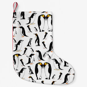 Schwarzweißpinguin-Muster Kleiner Weihnachtsstrumpf