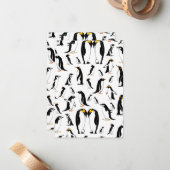 Schwarzweißpinguin-Muster Mitteilungskarte (Vorderseite/Rückseite Beispiel)