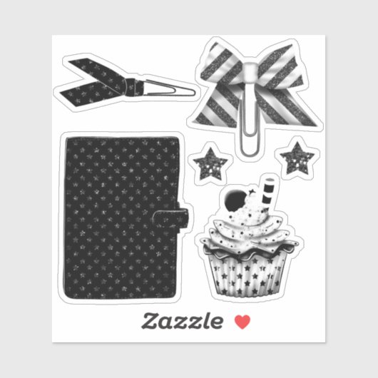 Schwarzweißplannenaufkleber Set, Band 4 Aufkleber (Blatt)