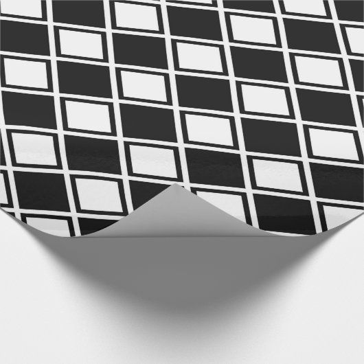 Schwarzweißplätze Geschenkpapier (Ecke)