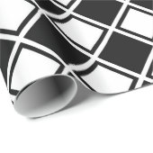 Schwarzweißplätze Geschenkpapier (Rolleneckpunkt)