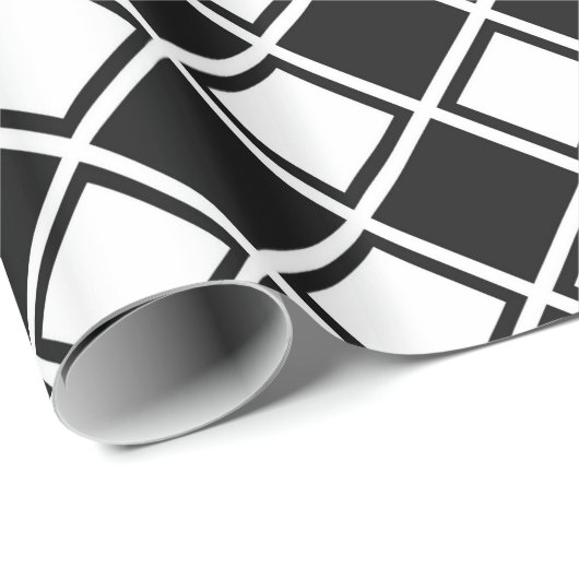 Schwarzweißplätze Geschenkpapier (Rolleneckpunkt)