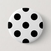 Schwarzweißpolka-Dot Button (Vorderseite)