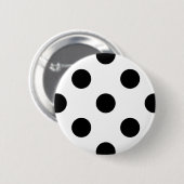 Schwarzweißpolka-Dot Button (Vorne & Hinten)