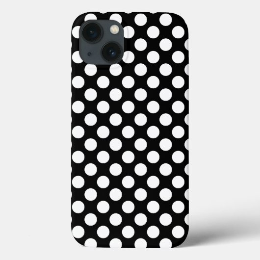 Schwarzweißpolka-Dot Case-Mate iPhone Hülle (Rückseite)