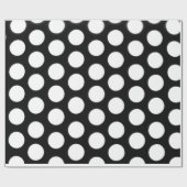 Schwarzweißpolka-Dot Geschenkpapier (Flach)