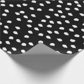 Schwarzweißpolka-Dot Geschenkpapier (Ecke)