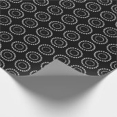 Schwarzweißpolka-Dot Geschenkpapier (Ecke)