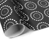Schwarzweißpolka-Dot Geschenkpapier (Rolleneckpunkt)