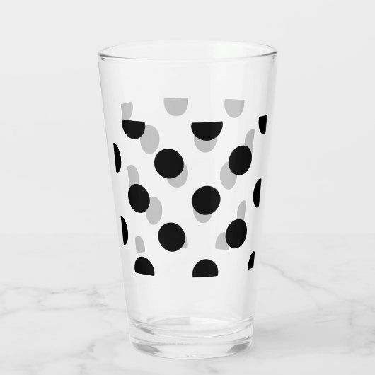 Schwarzweißpolka-Dot Glas (Rückseite)