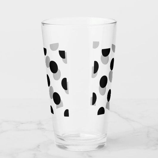 Schwarzweißpolka-Dot Glas (Links)