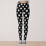 Schwarzweißpolka-Dot Leggings<br><div class="desc">Niedliche schwarz-weiße Polka Punktmuster Leggings.</div>