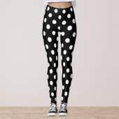 Schwarzweißpolka-Dot Leggings