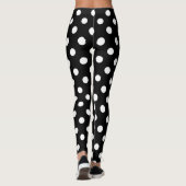 Schwarzweißpolka-Dot Leggings (Rückseite)