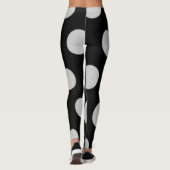 Schwarzweißpolka-Dot Leggings (Rückseite)