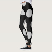 Schwarzweißpolka-Dot Leggings (Links)