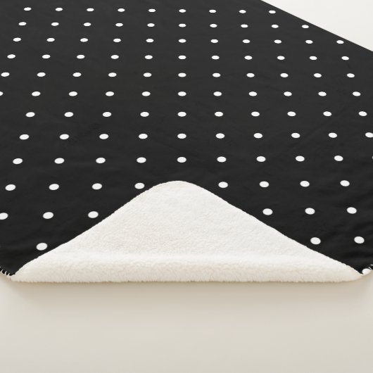 Schwarzweißpolka-Dot Sherpadecke (3/4)
