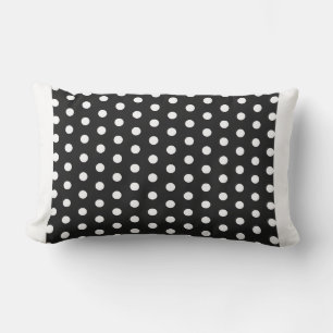 Schwarzweißpolka-Dotpilz Kissen Für Draußen