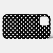 Schwarzweißpolka-Punkte Case-Mate iPhone Hülle (Rückseite (Horizontal))