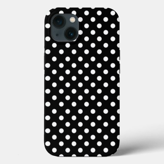 Schwarzweißpolka-Punkte Case-Mate iPhone Hülle (Rückseite)