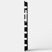 Schwarzweißpolka-Punkte mit Monogramm Case-Mate iPhone Hülle (Rückseite / Links)