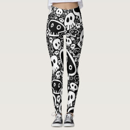 Schwarzweißpolster Leggings