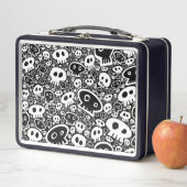 Schwarzweißpolster Metall Brotdose (Beispiel)