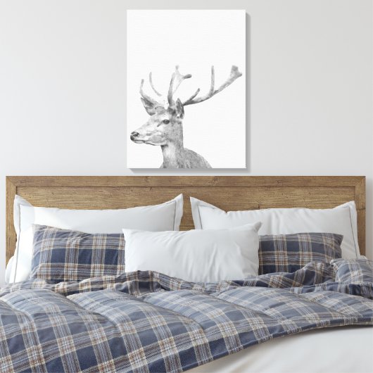 Schwarzweißportrait Leinwanddruck (Insitu (Schlafzimmer))