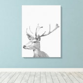 Schwarzweißportrait Leinwanddruck (Insitu (Holzboden))