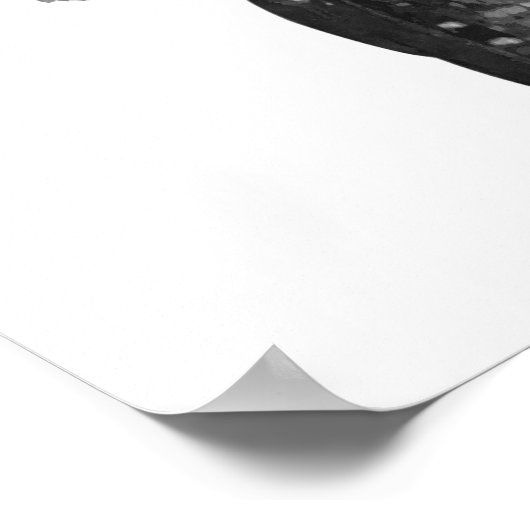 Schwarzweißportrait Poster (Ecke)