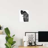 Schwarzweißportrait Poster (Heimbüro)