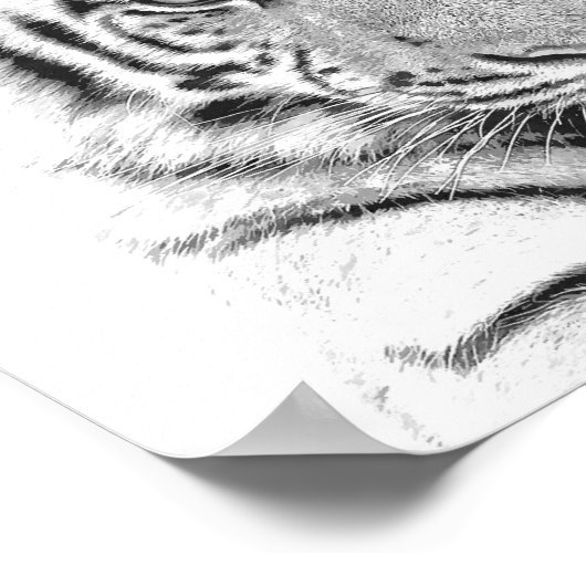 Schwarzweißportrait Poster (Ecke)