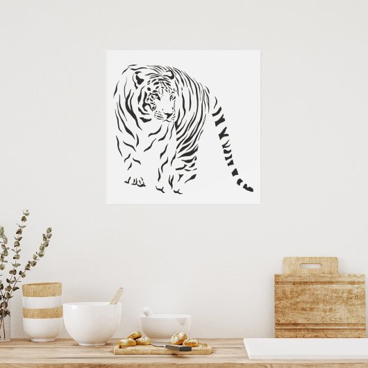 Schwarzweißposter Poster (Küche)