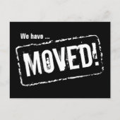 Schwarzweißpostkarten mit Briefmarke-Design Ankündigungspostkarte (Vorderseite)