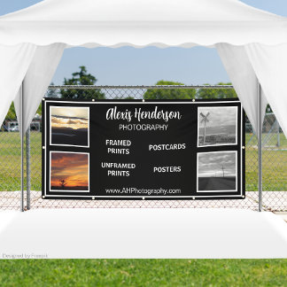 Schwarzweißprodukte mit 4 Fotos Banner