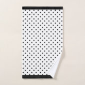 Schwarzweißpunkte Badhandtuch Set (Handtuch)