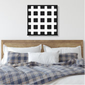 Schwarzweißquadrat Leinwanddruck (Insitu (Schlafzimmer))