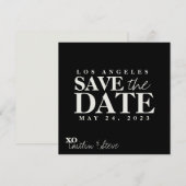 Schwarzweißquadrat Save The Date (Vorne/Hinten)