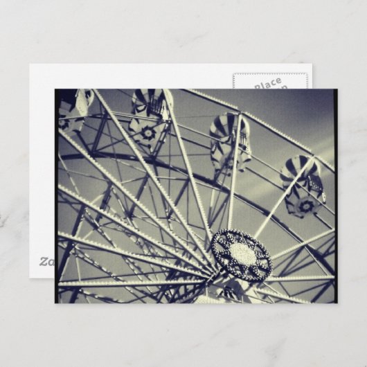 Schwarzweißrad Postkarte (Vorne/Hinten)