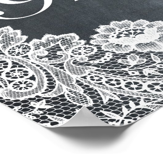 Schwarzweißrahmen für den Abschluss-Foto Poster (Ecke)