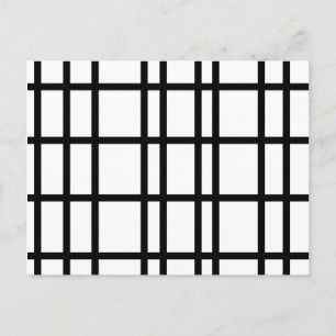 Schwarzweißraster Postkarte