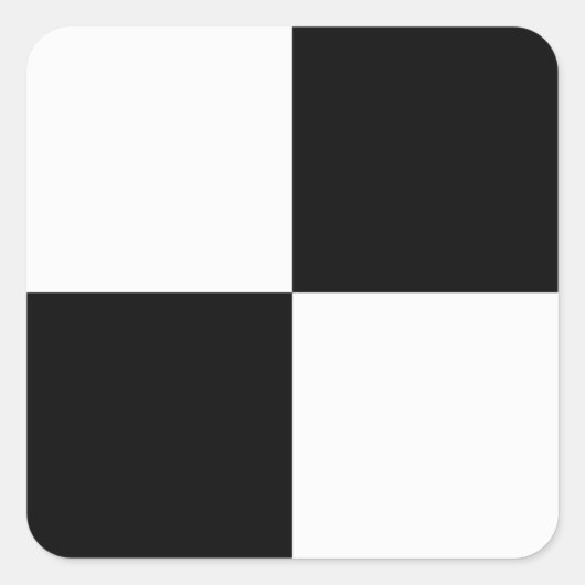 Schwarzweißrechtecke Quadratischer Aufkleber (Vorderseite)