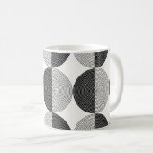 Schwarzweißringe - nahtloses Muster Kaffeetasse (VorderseiteRechts)